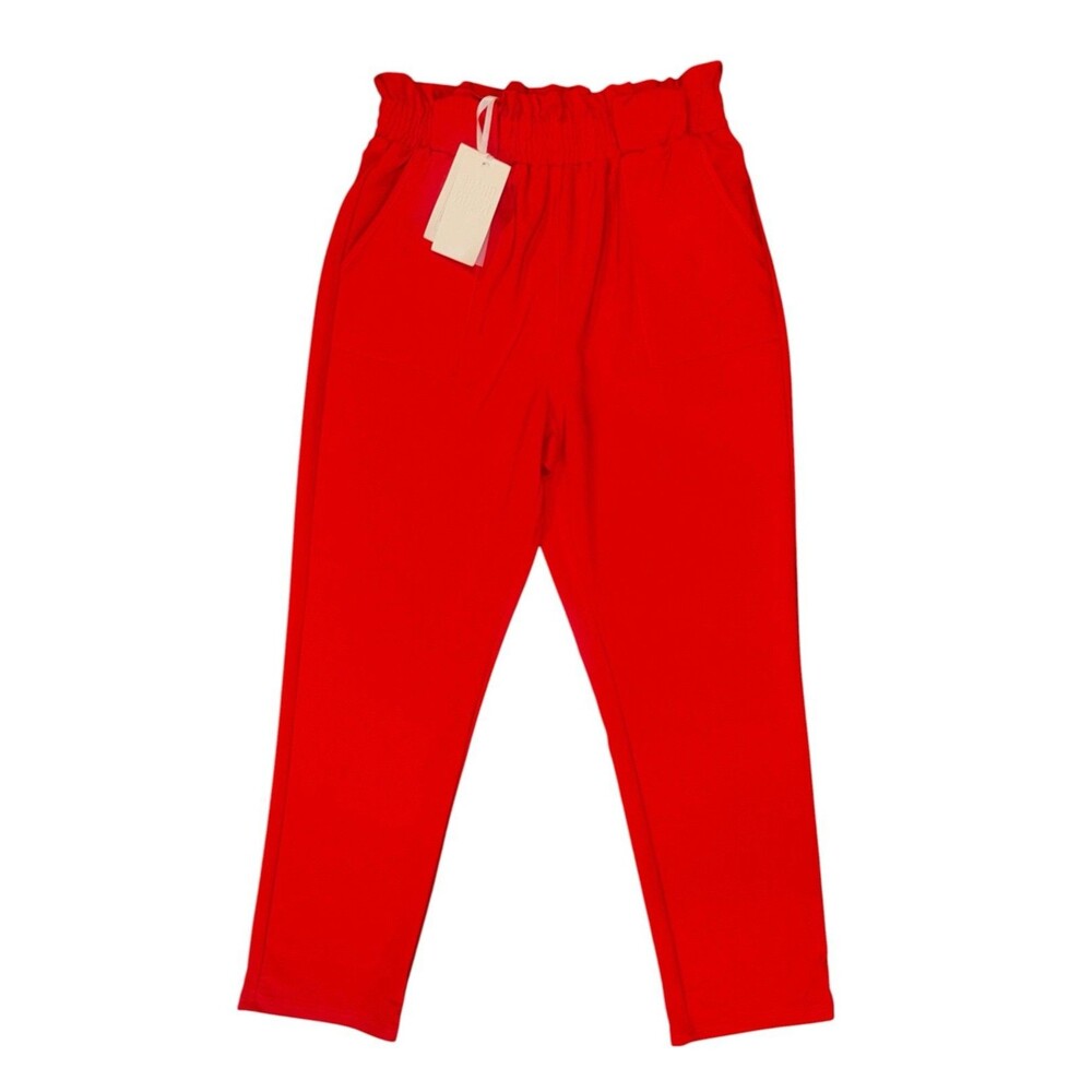 NWT Grace Karin High Waisted Front Pocket Red Dress Pants Trousers Women’s M NEW
